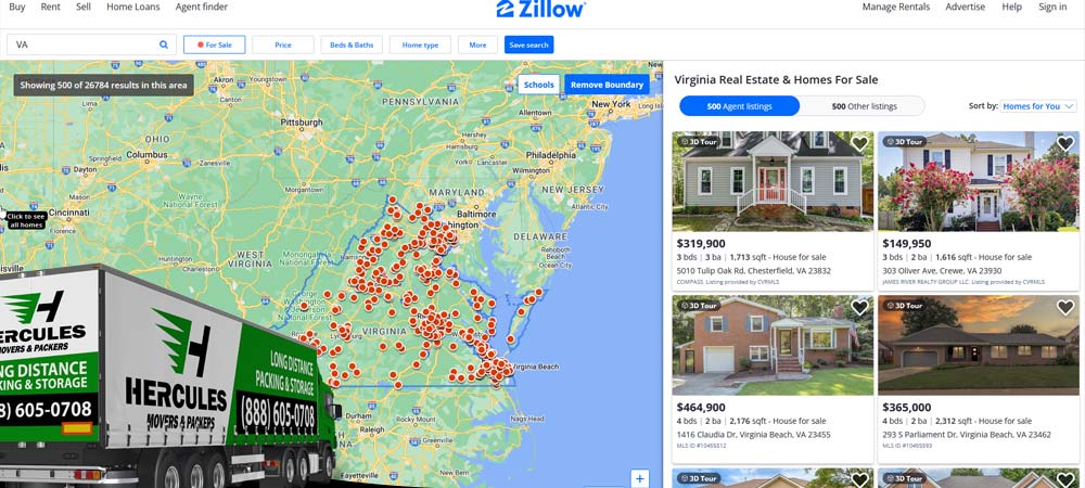 find a house on va zillow